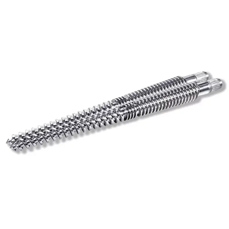 Intermeshing ሾጣጣ መንትያ ጠመዝማዛ